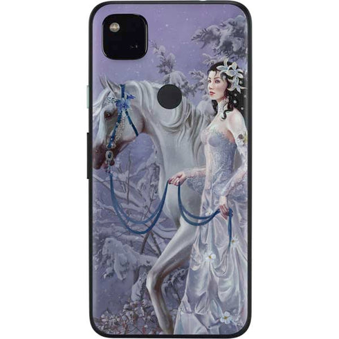Fairy with Horse in Snow by Nene Thomas Google Pixel 4a Skin